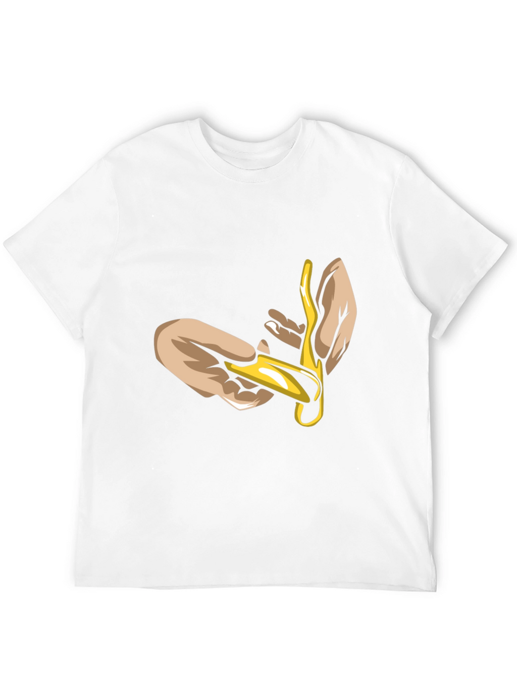 Unique Graphic Tee - Hands Holding Gold