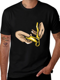 Unique Graphic Tee - Hands Holding Gold