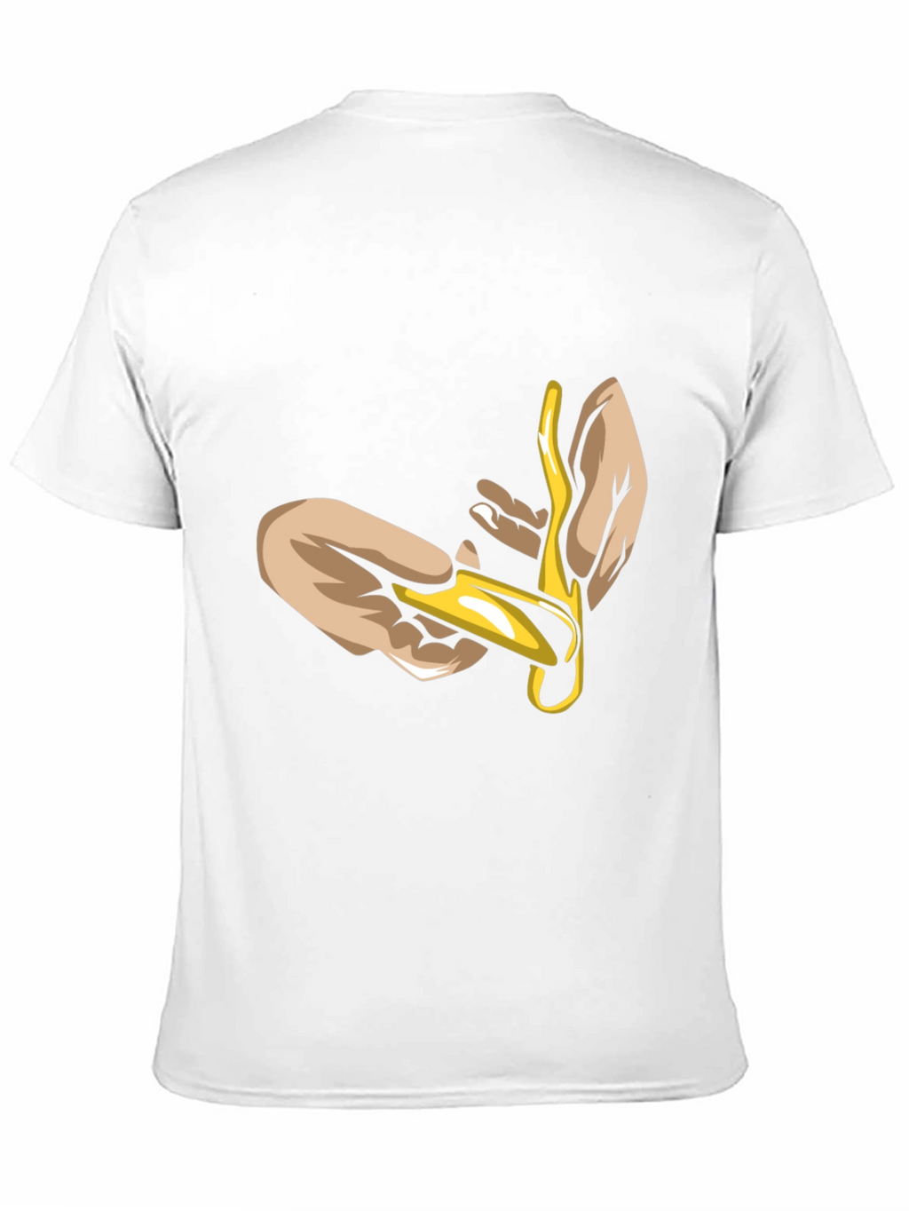 Unique Graphic Tee - Hands Holding Gold