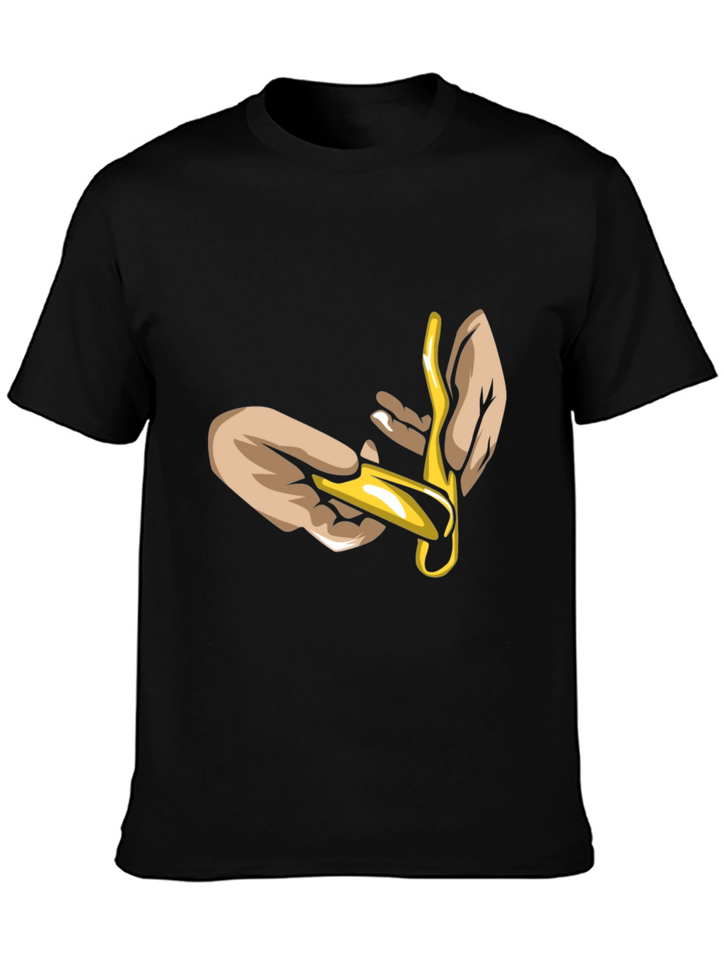 Unique Graphic Tee - Hands Holding Gold