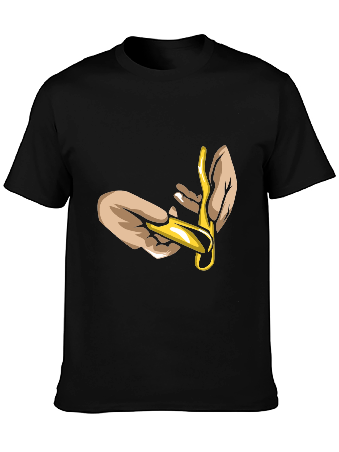 Unique Graphic Tee - Hands Holding Gold