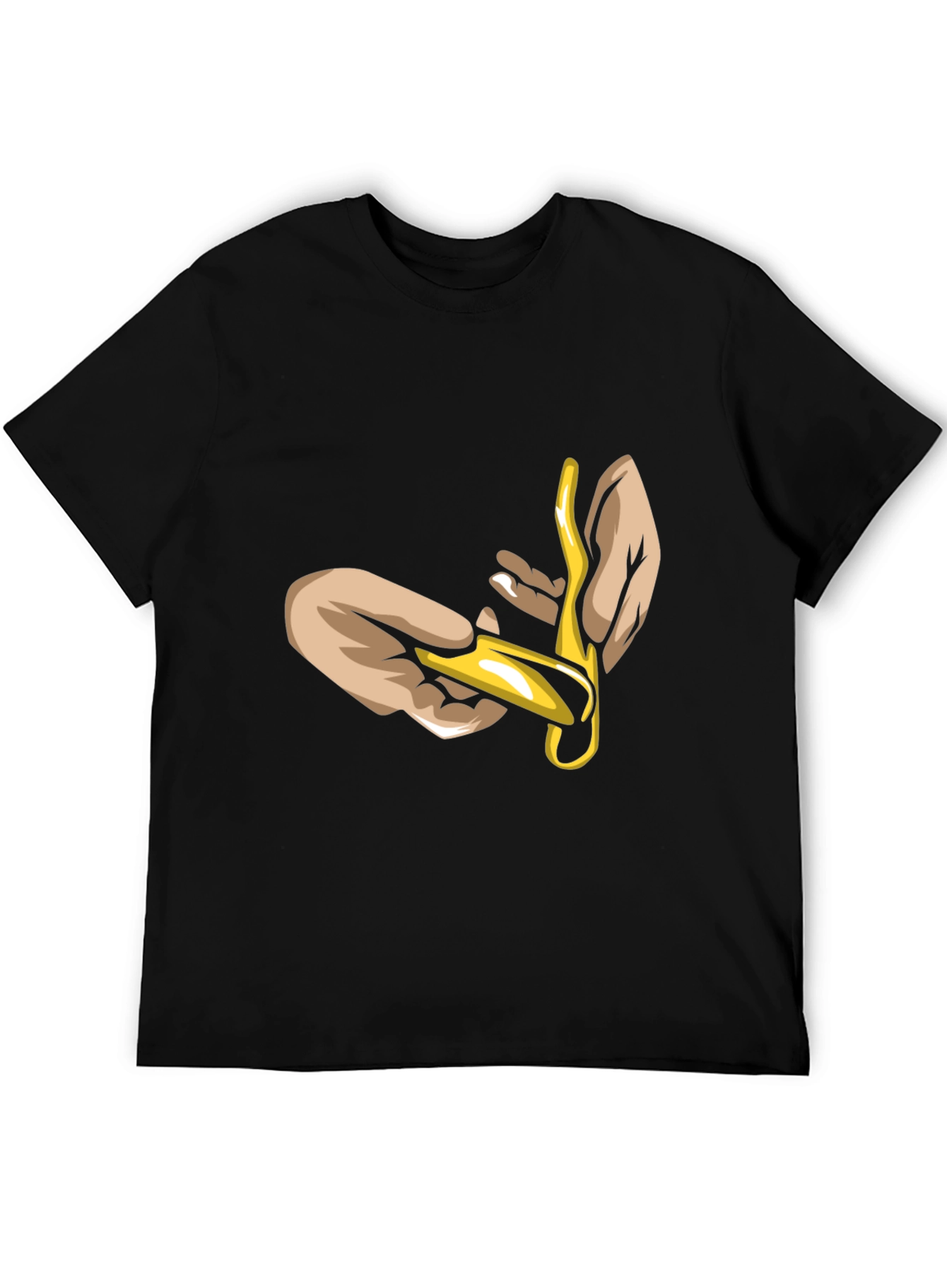Unique Graphic Tee - Hands Holding Gold