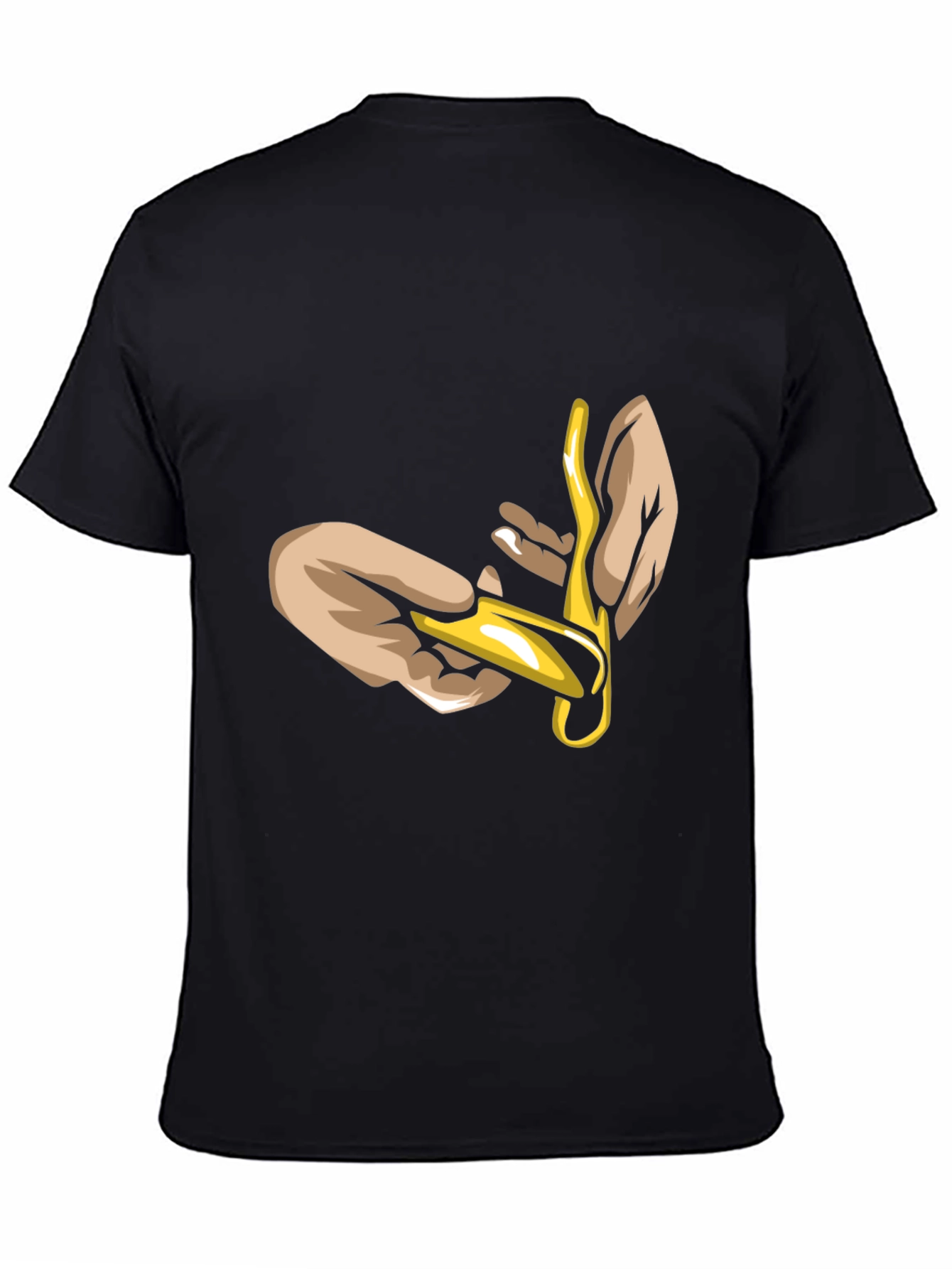 Unique Graphic Tee - Hands Holding Gold