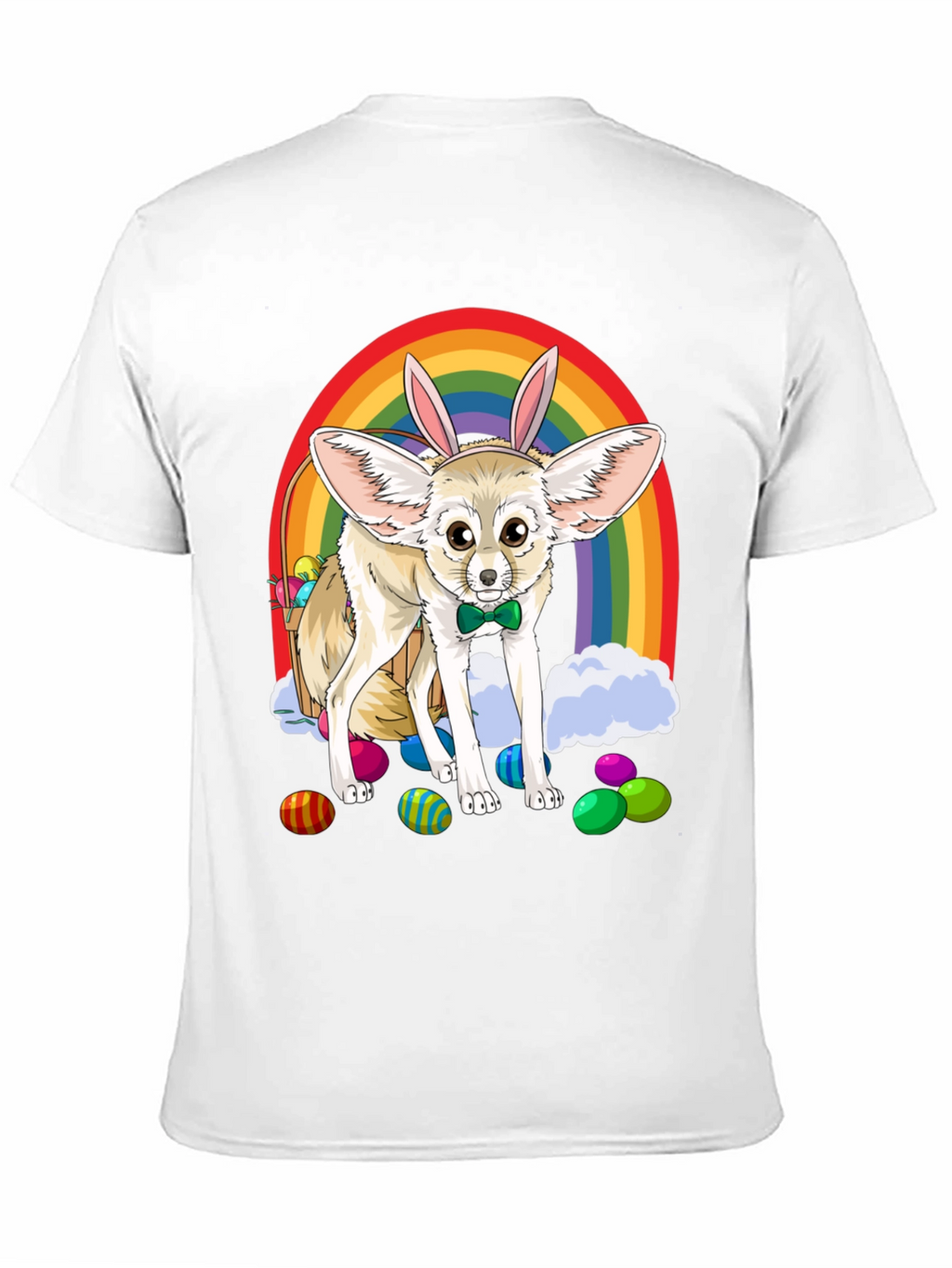 Easter Fennec Fox Rainbow T-Shirt
