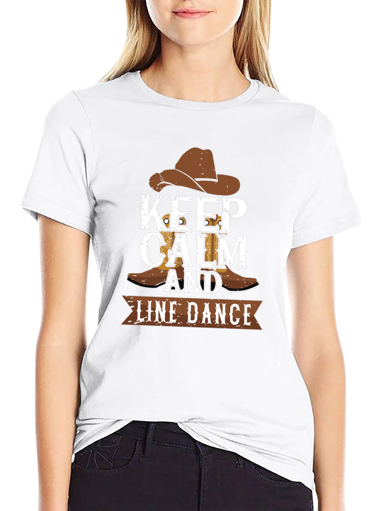 Keep Calm & Line Dance Graphic Tee
