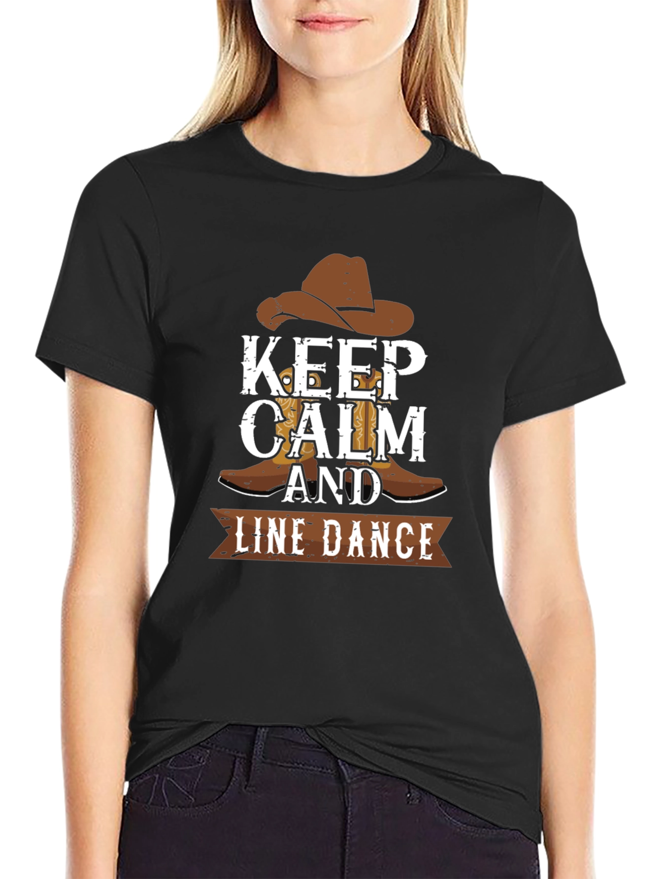 Keep Calm & Line Dance Graphic Tee