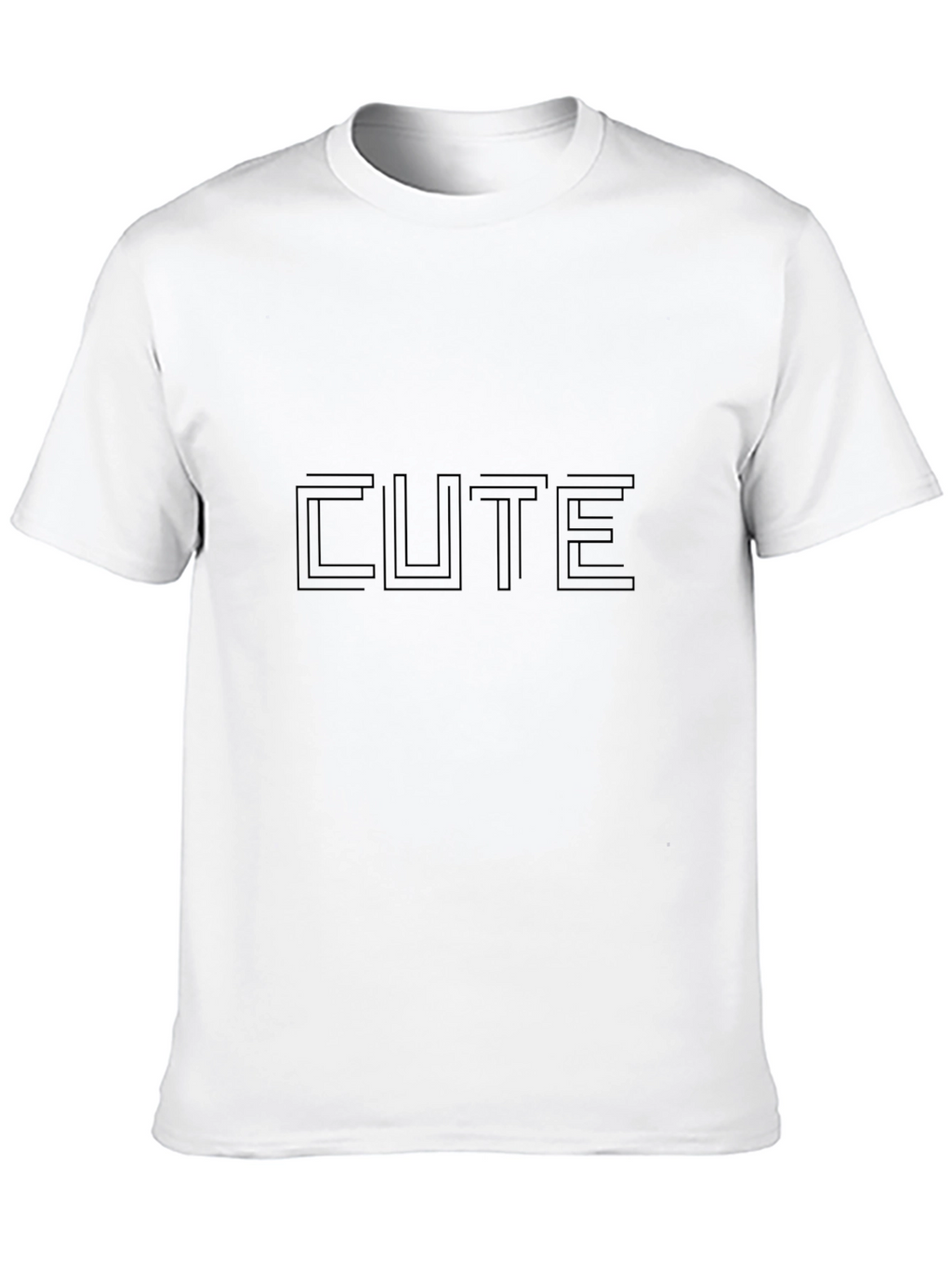 Modern Cute Graphic Black T-Shirt