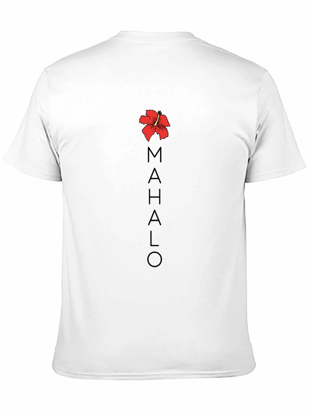 Mahalo Hawaiian Hibiscus T-Shirt Black