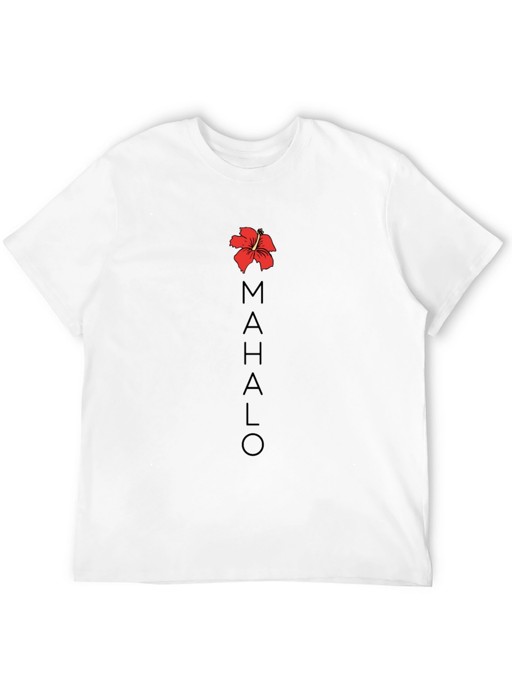 Mahalo Hawaiian Hibiscus T-Shirt Black