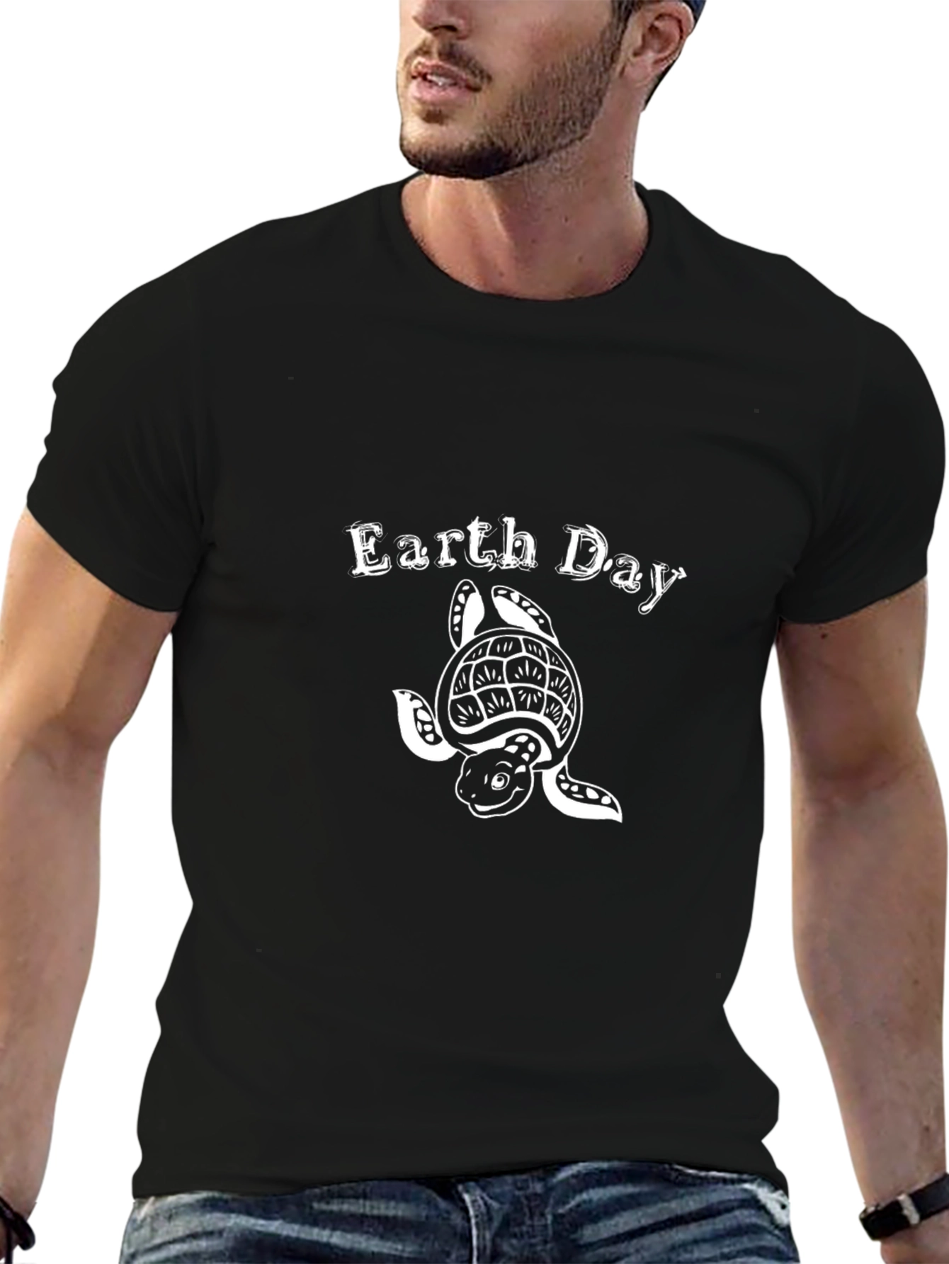 Earth Day Turtle Graphic T-Shirt