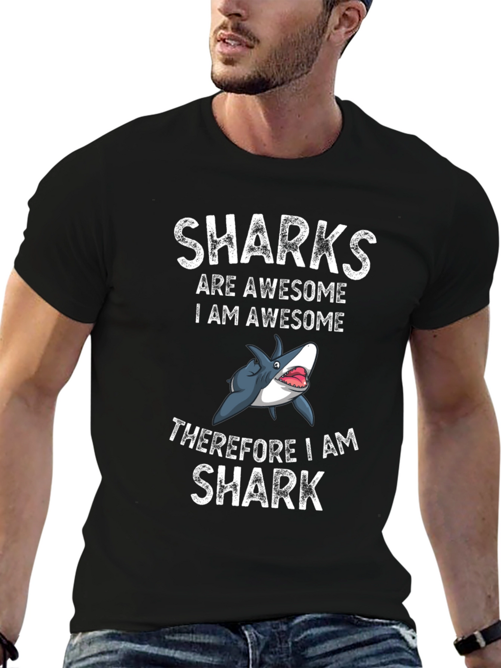Awesome Shark Graphic T-Shirt
