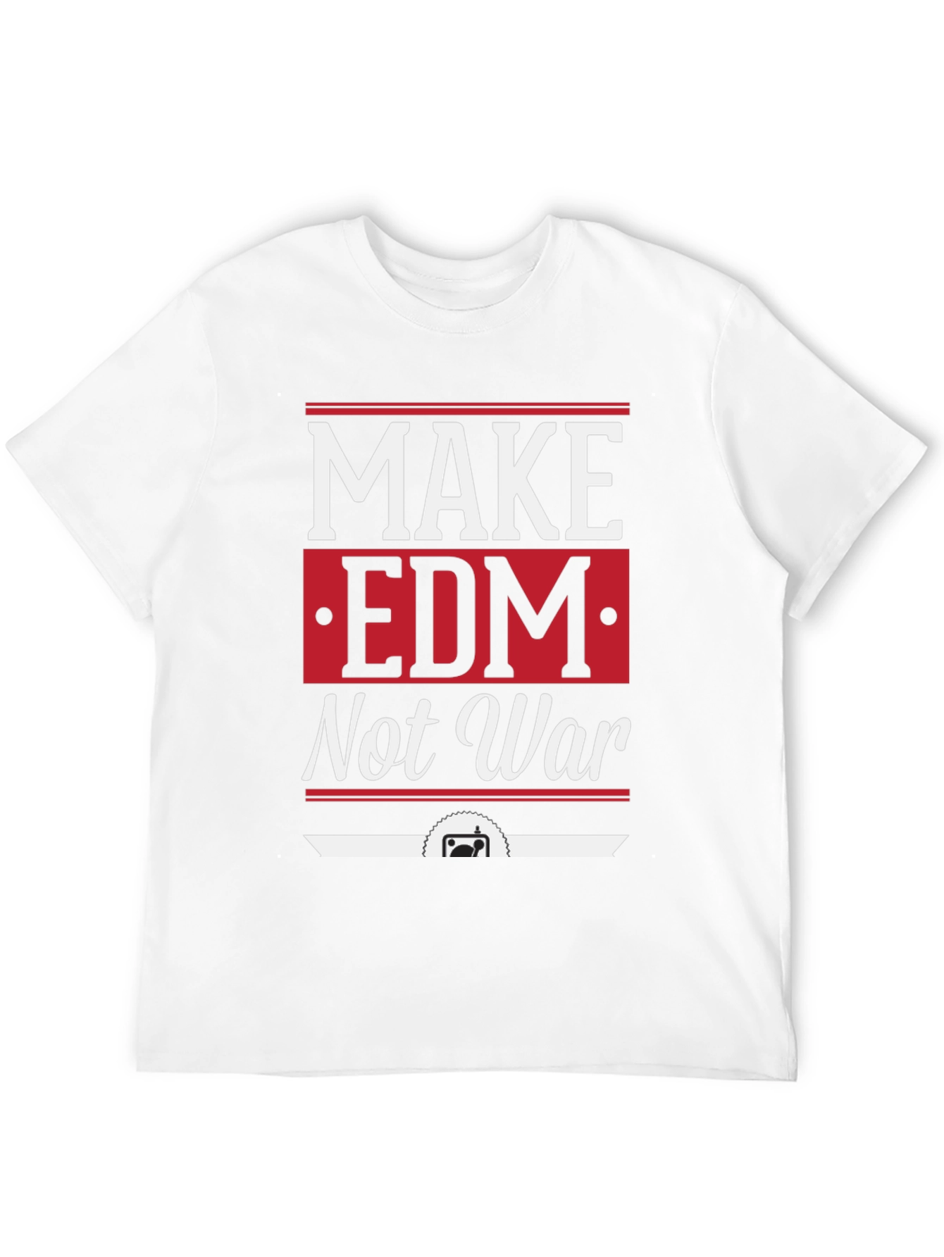 Make EDM Not War Graphic T-Shirt - Black