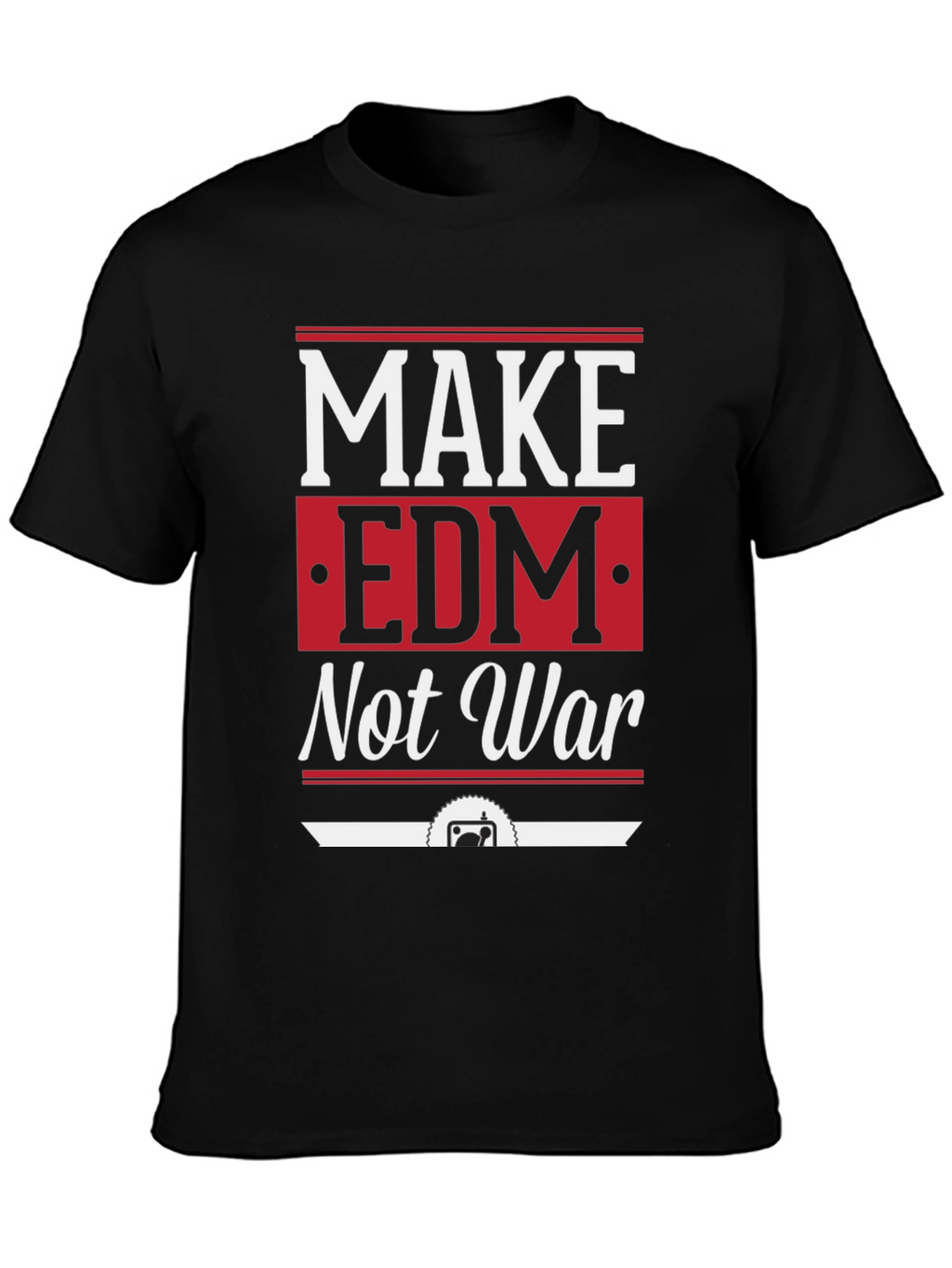 Make EDM Not War Graphic T-Shirt - Black