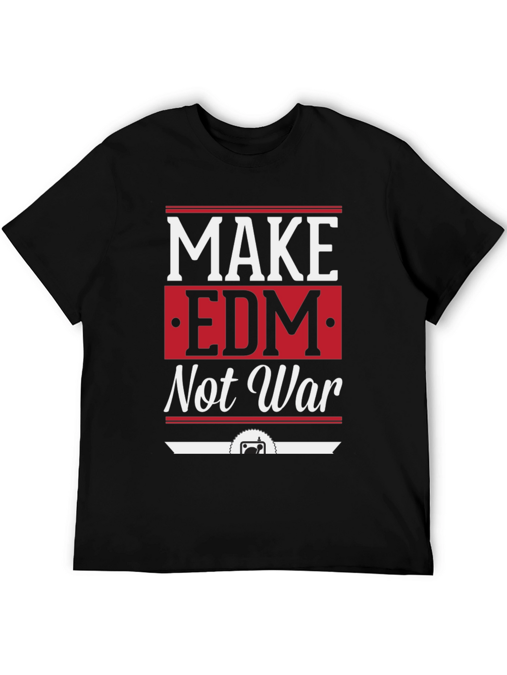 Make EDM Not War Graphic T-Shirt - Black