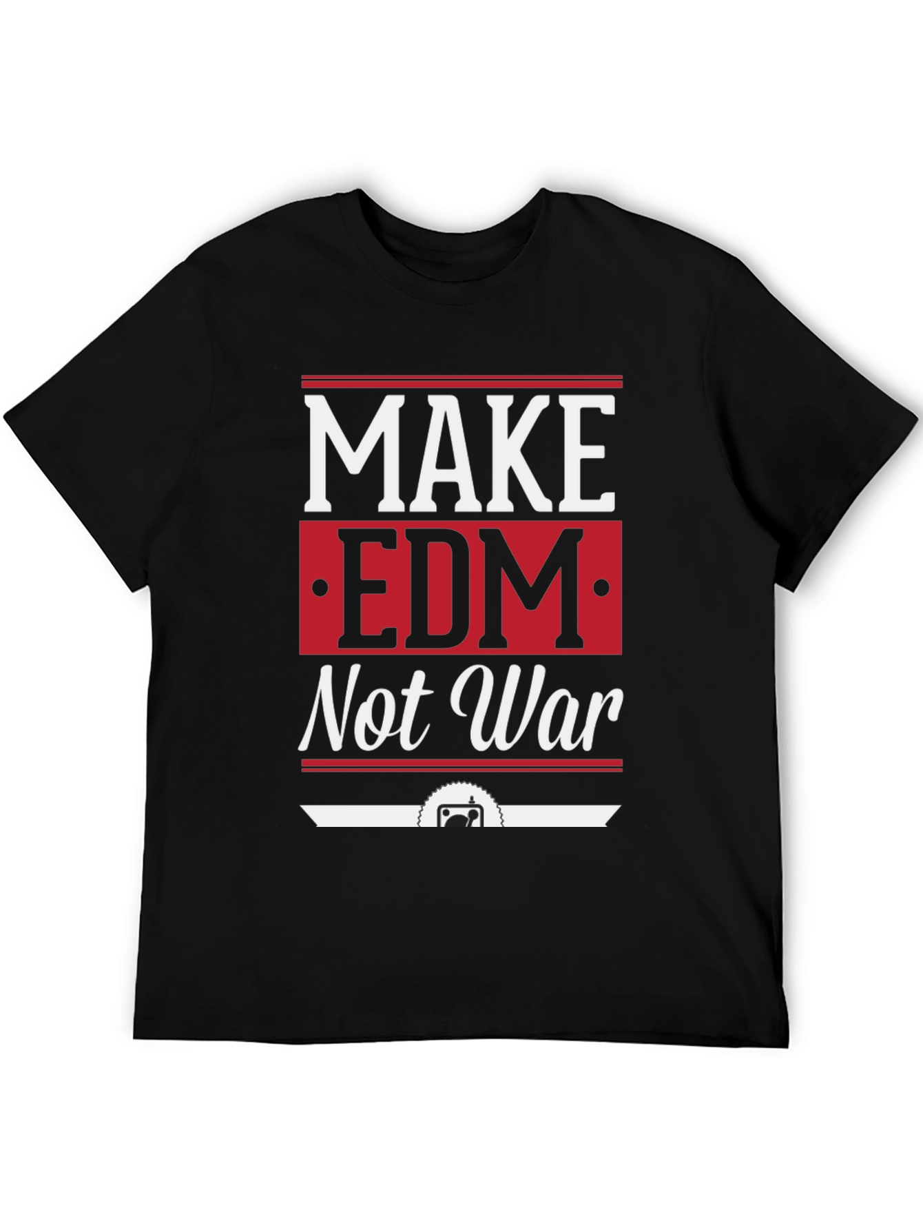 Make EDM Not War Graphic T-Shirt - Black