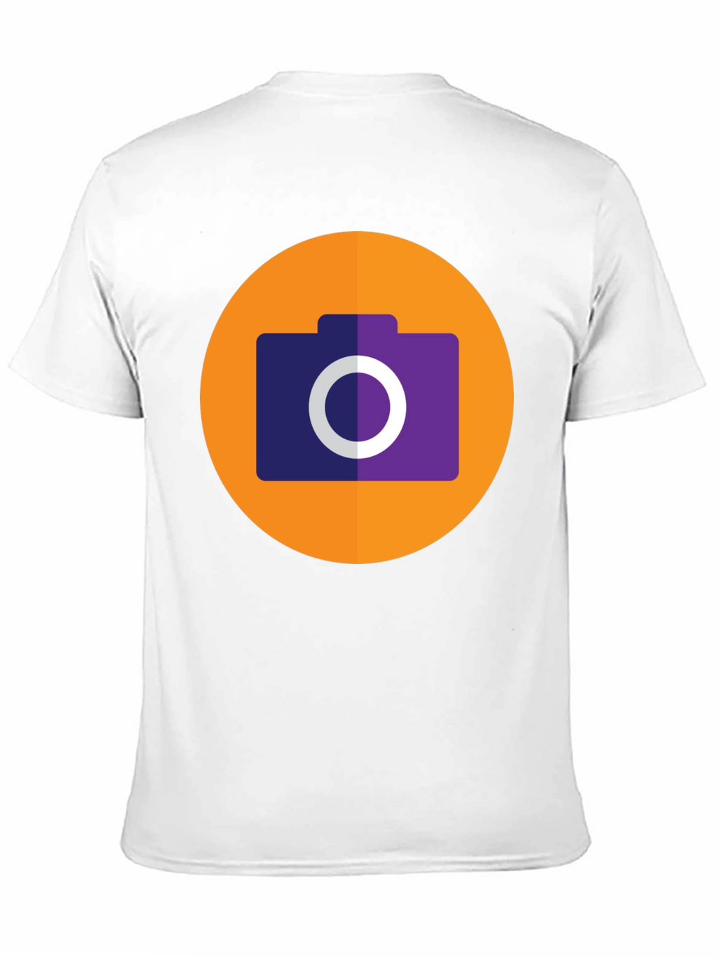 Camera Icon Graphic Tee - Black Cotton T-Shirt