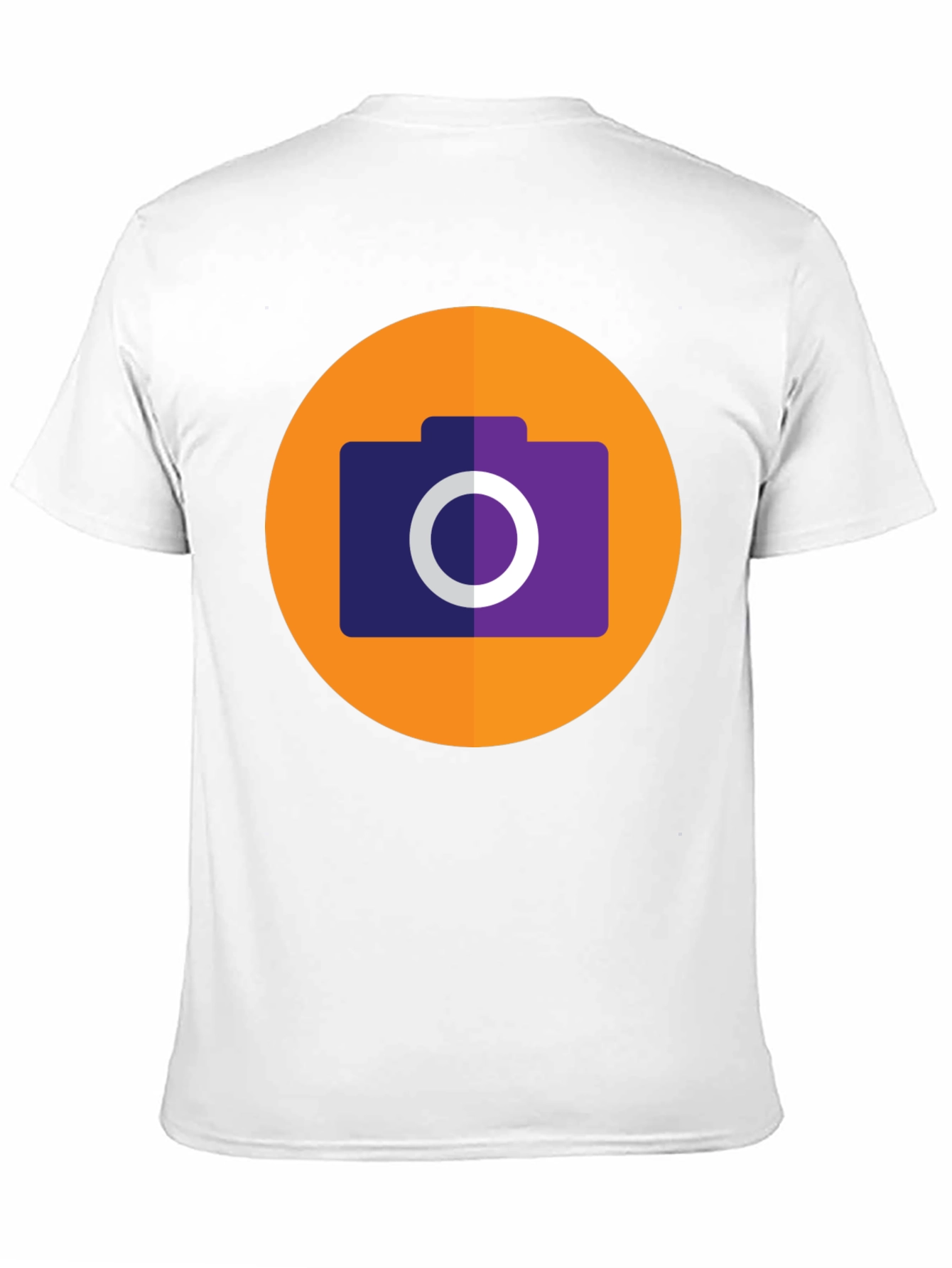 Camera Icon Graphic Tee - Black Cotton T-Shirt