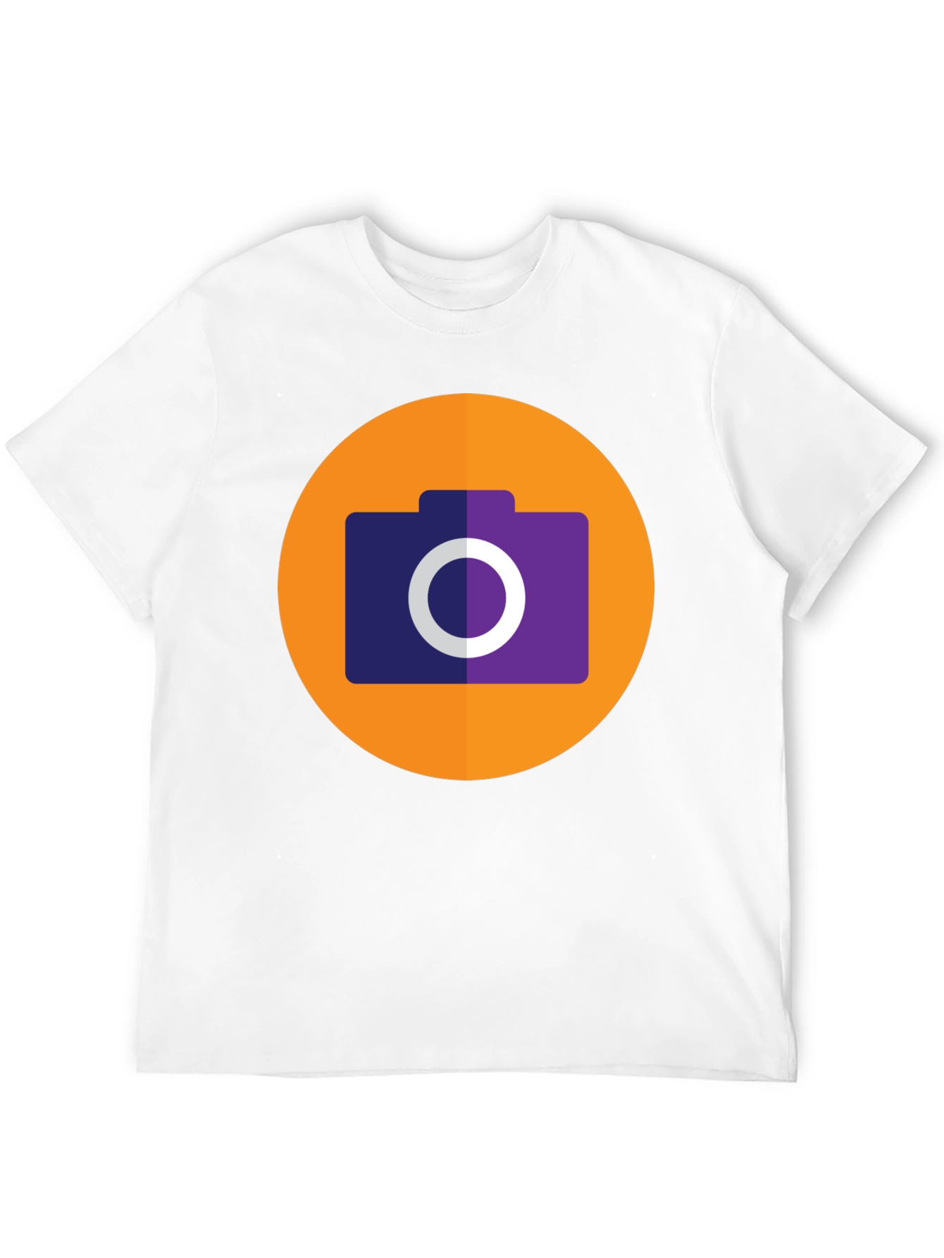 Camera Icon Graphic Tee - Black Cotton T-Shirt