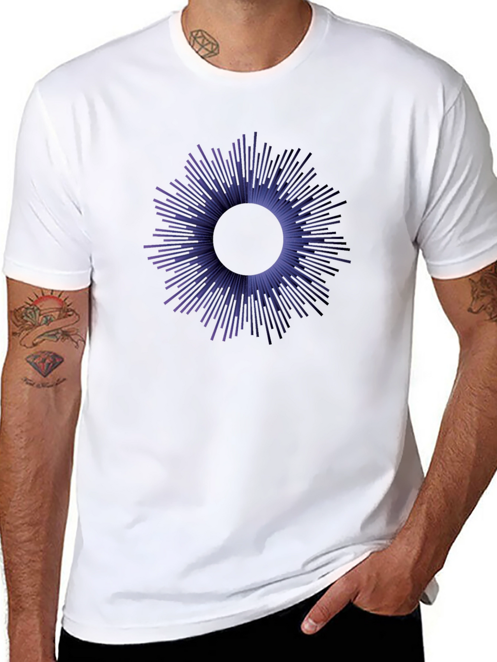 Abstract Burst Graphic Tee - Modern Style Soft Cotton