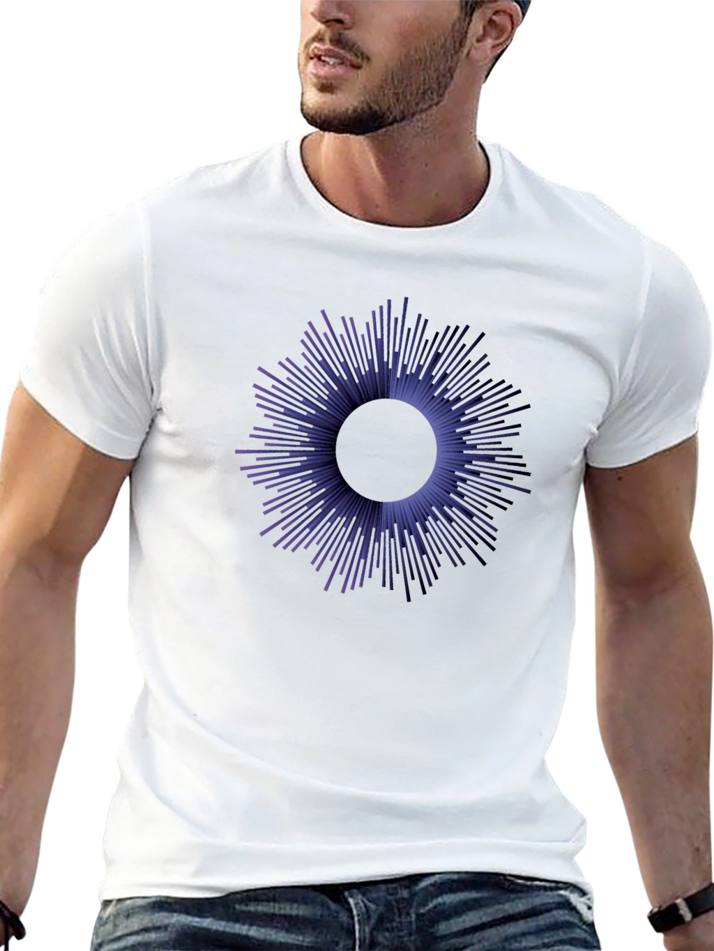 Abstract Burst Graphic Tee - Modern Style Soft Cotton