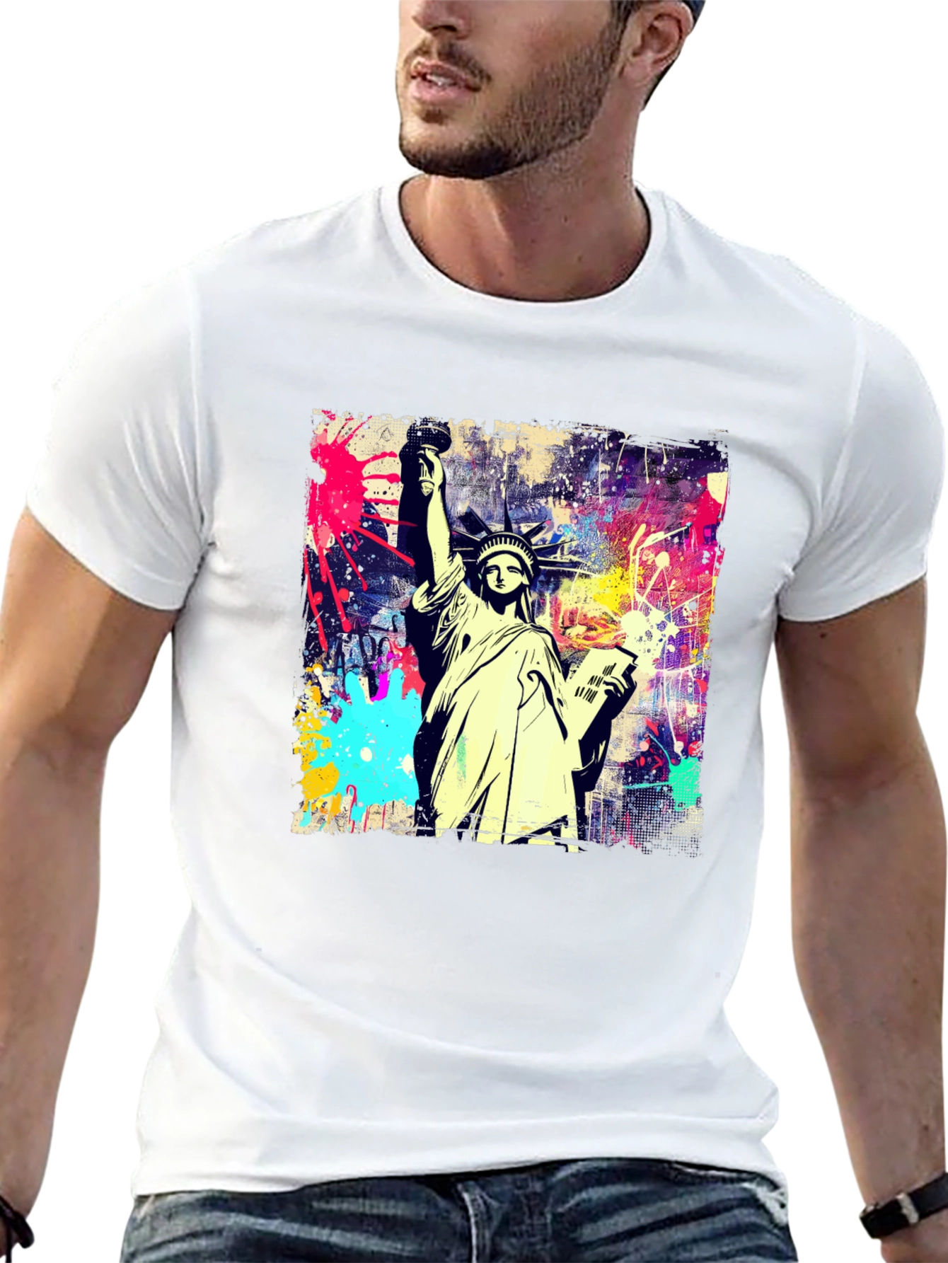 Statue of Liberty Graffiti Art T-Shirt
