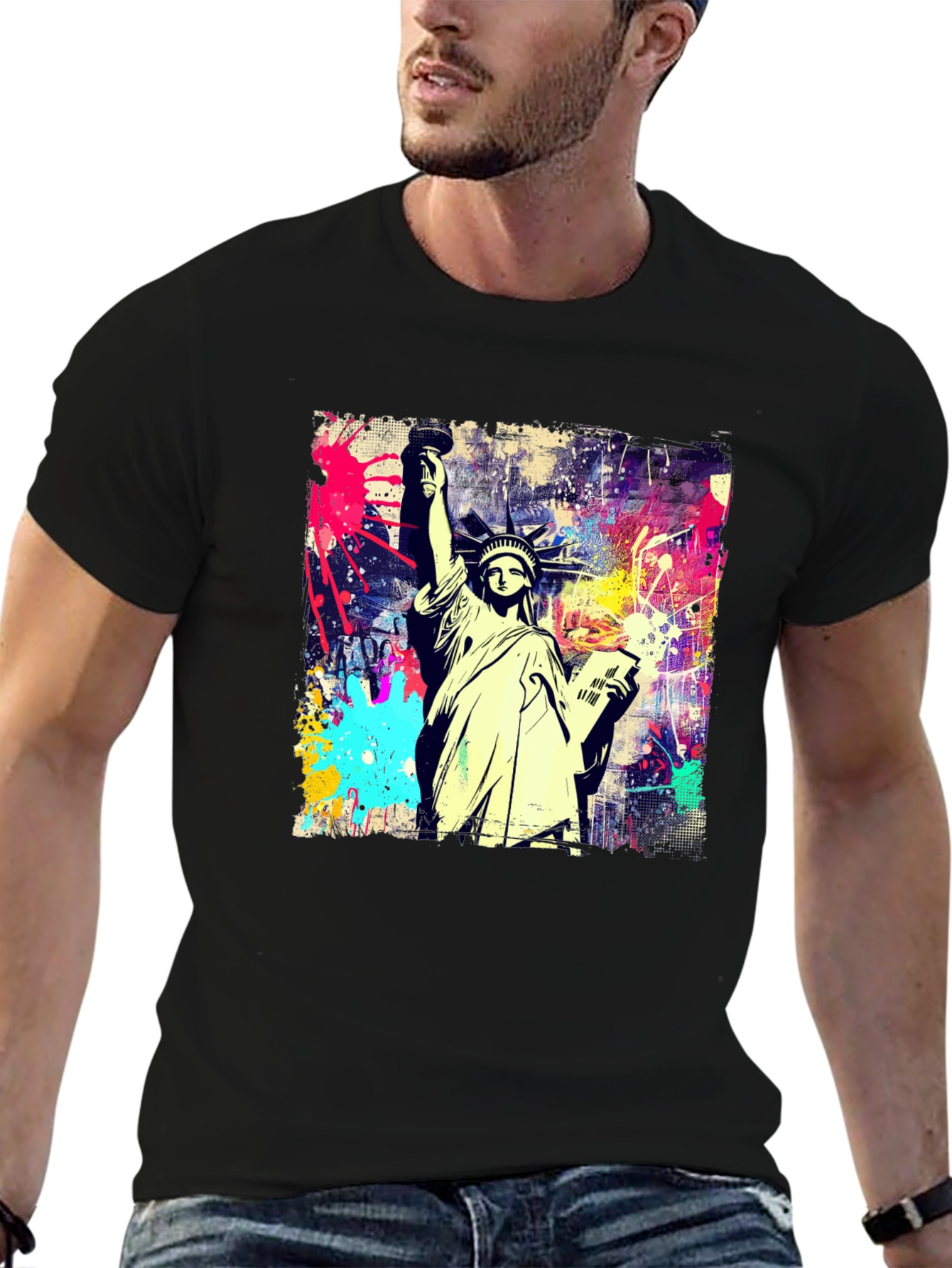 Statue of Liberty Graffiti Art T-Shirt