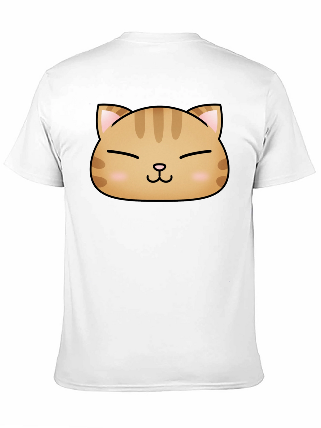 Cute Cat Face Graphic Print Black T-Shirt