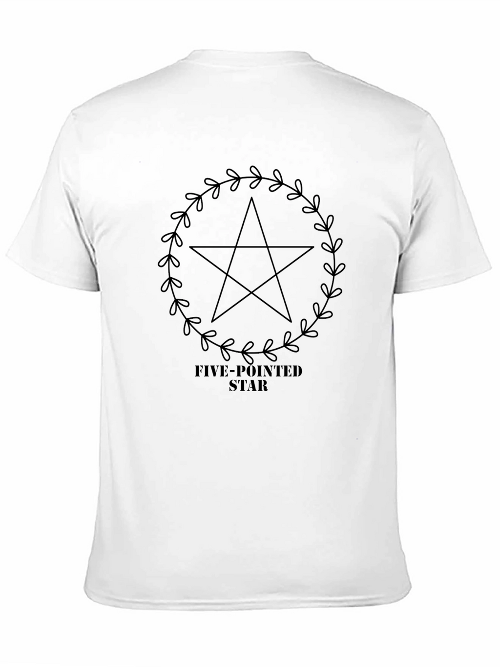 Five-Pointed Star Graphic Tee - Black