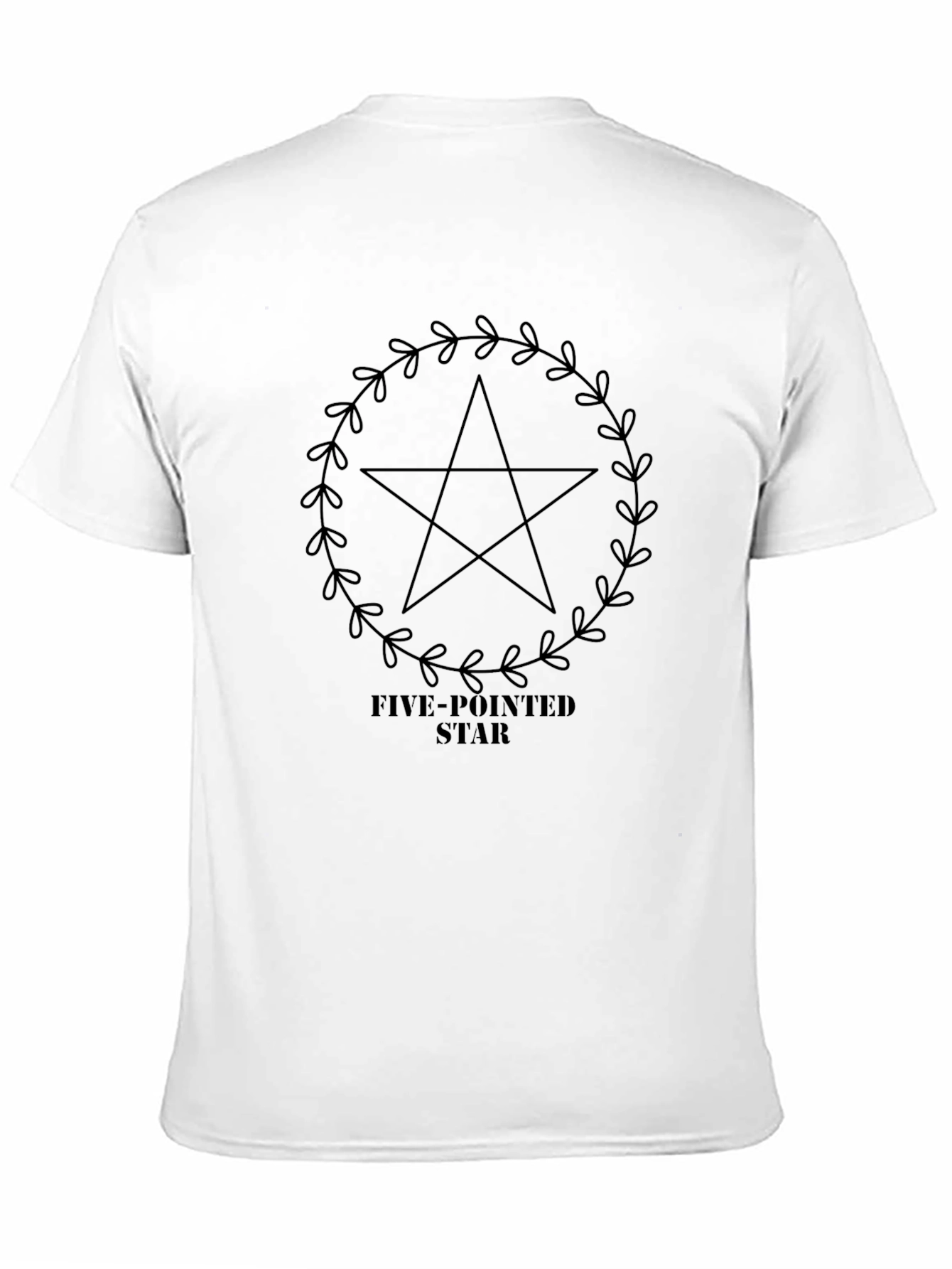 Five-Pointed Star Graphic Tee - Black
