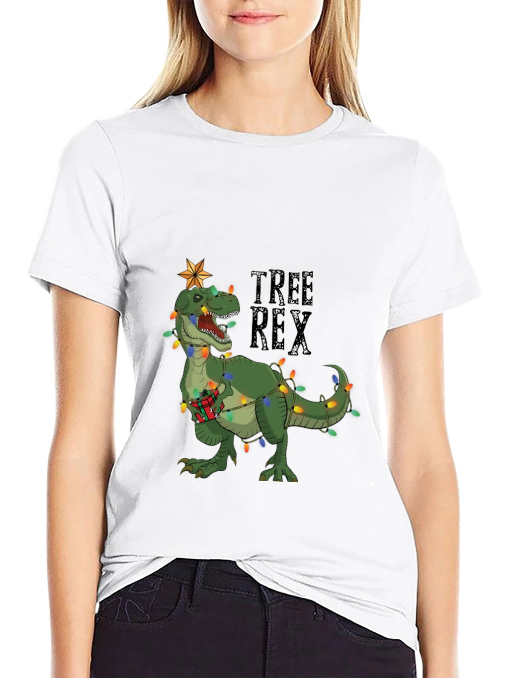 Tree Rex T-Shirt Funny Dinosaur Christmas Tee