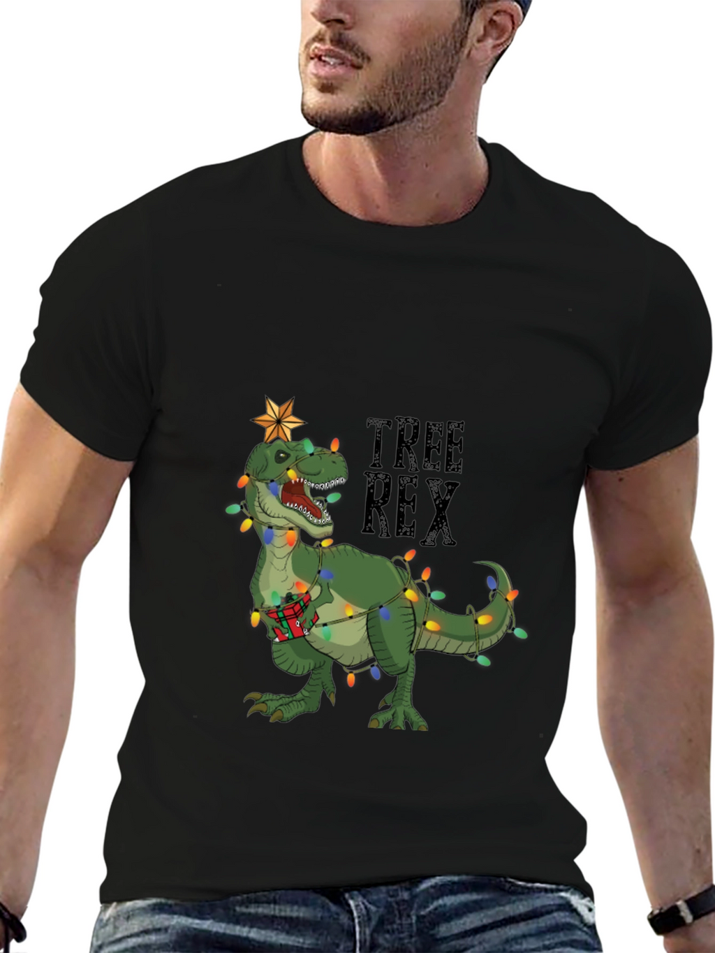 Tree Rex T-Shirt Funny Dinosaur Christmas Tee