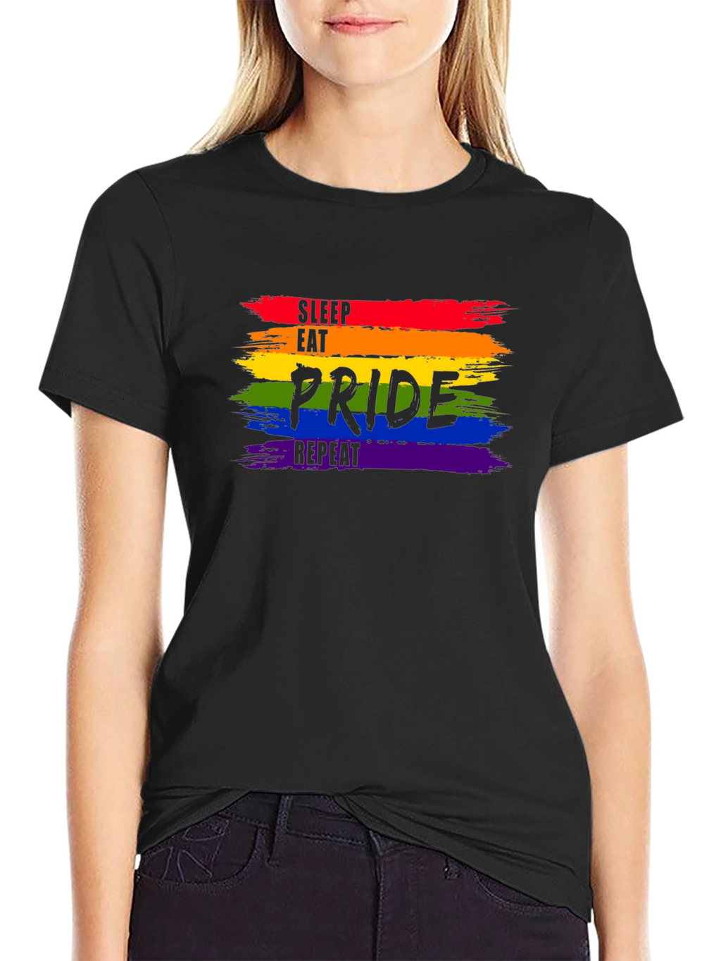 Pride Rainbow Tee - Sleep Eat Pride Repeat