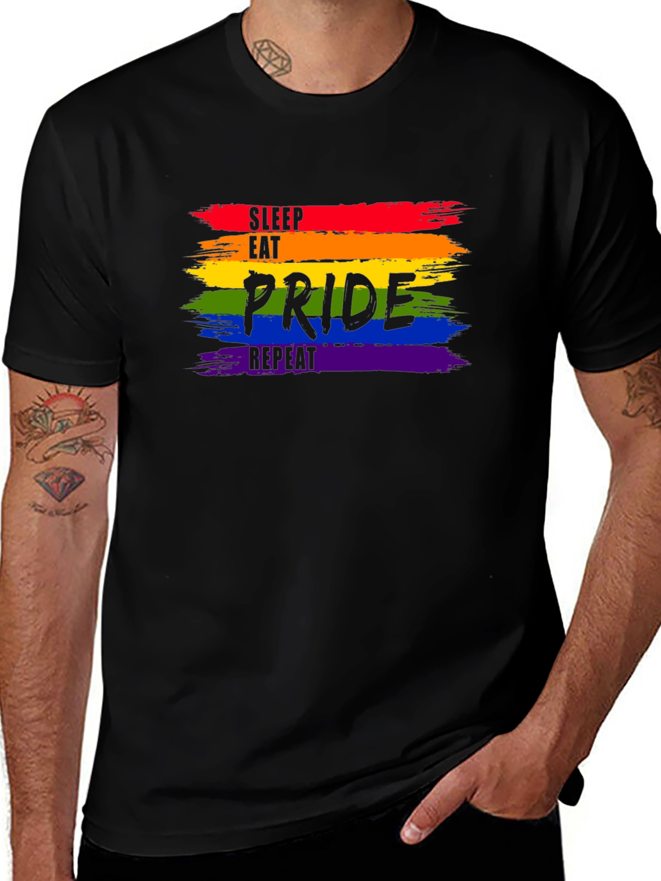 Pride Rainbow Tee - Sleep Eat Pride Repeat