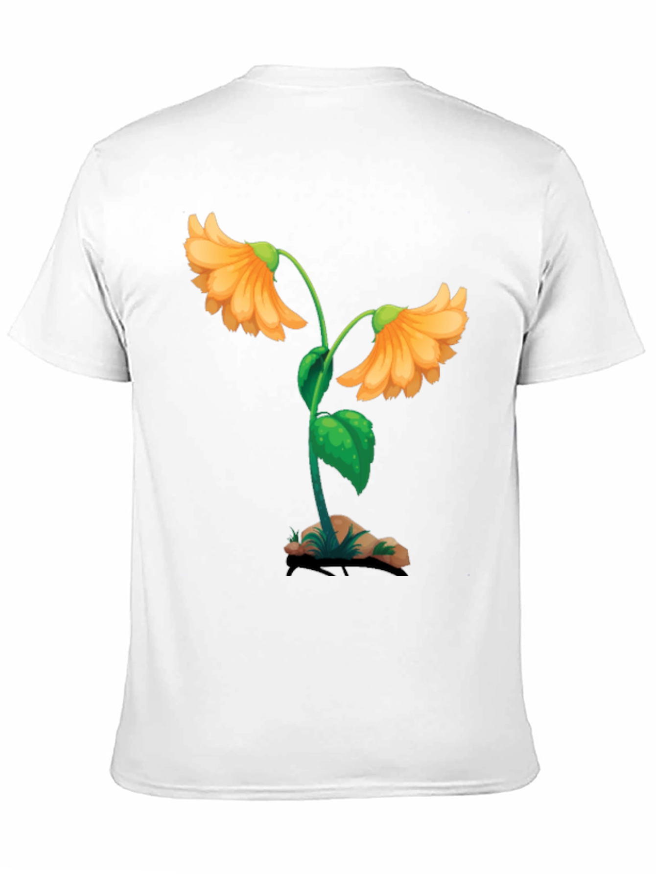 Floral Graphic Black T-Shirt - Unique Design
