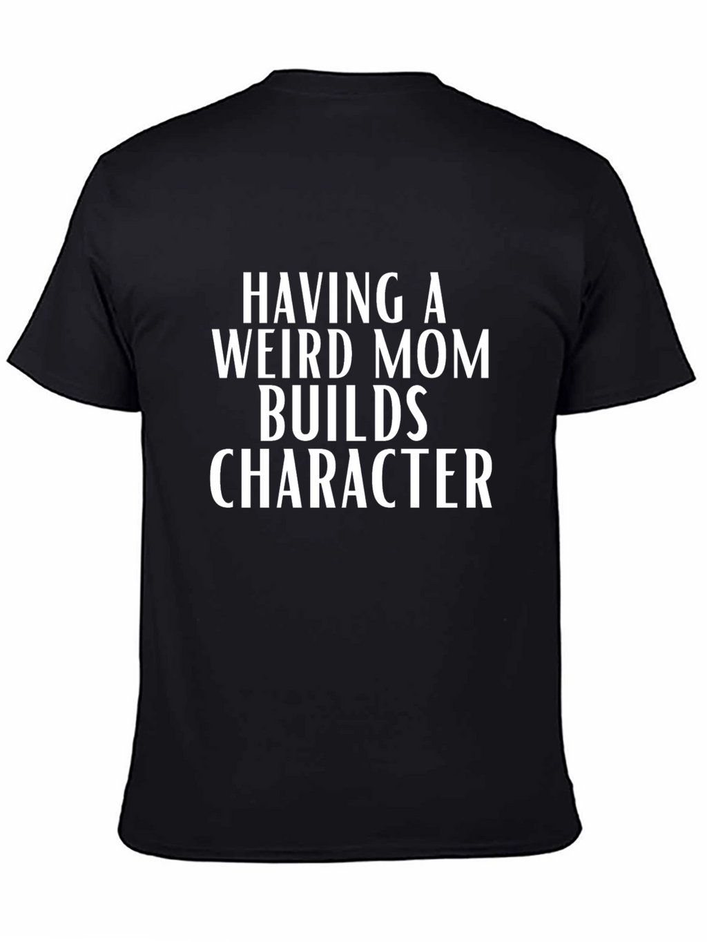 Weird Mom Character Black Graphic T-Shirt