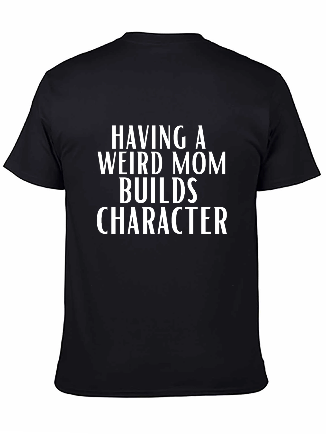 Weird Mom Character Black Graphic T-Shirt