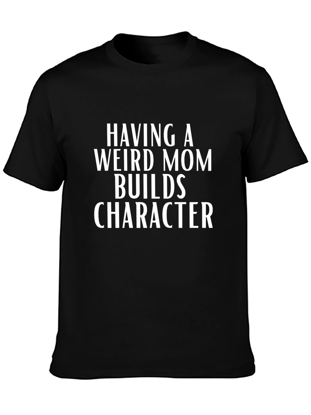 Weird Mom Character Black Graphic T-Shirt