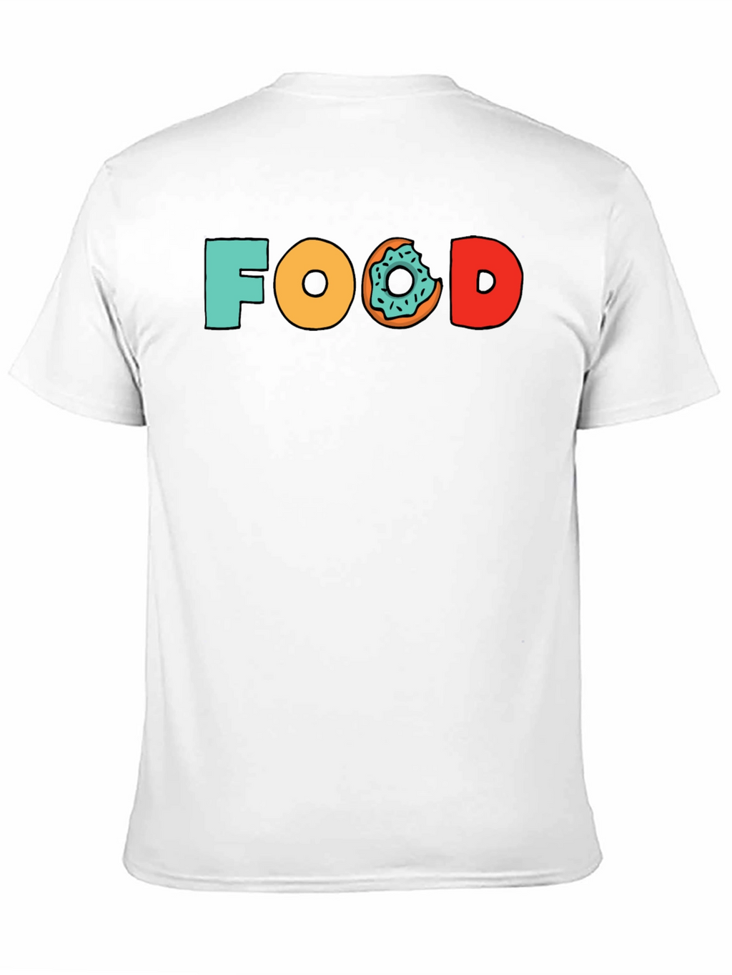 Food Donut Graphic Tee - Black Cotton T-Shirt