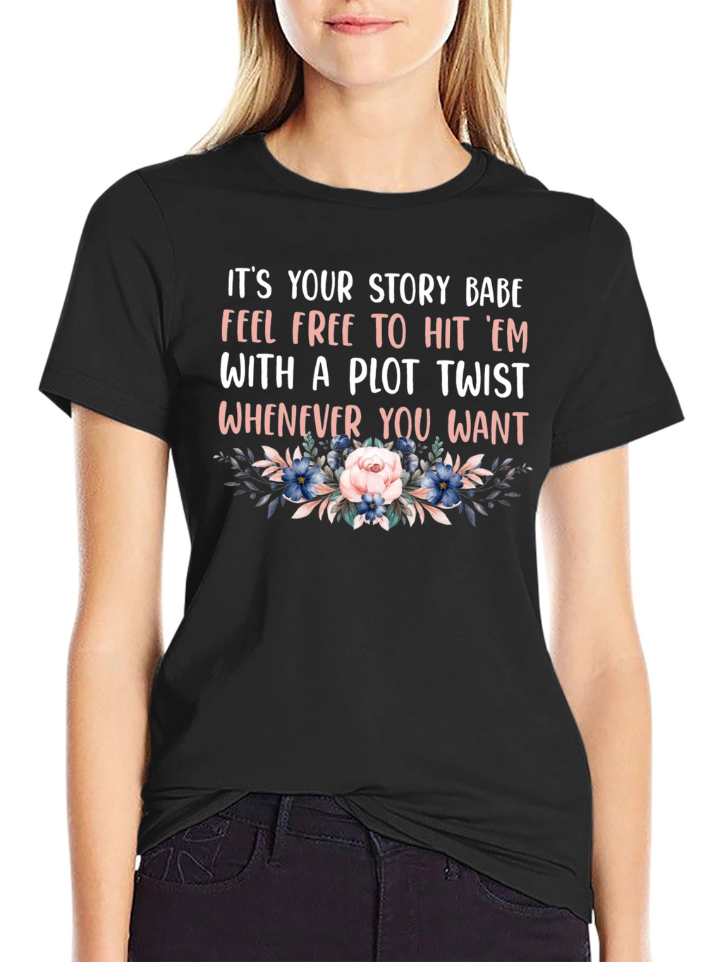 Plot Twist Floral Graphic Tee