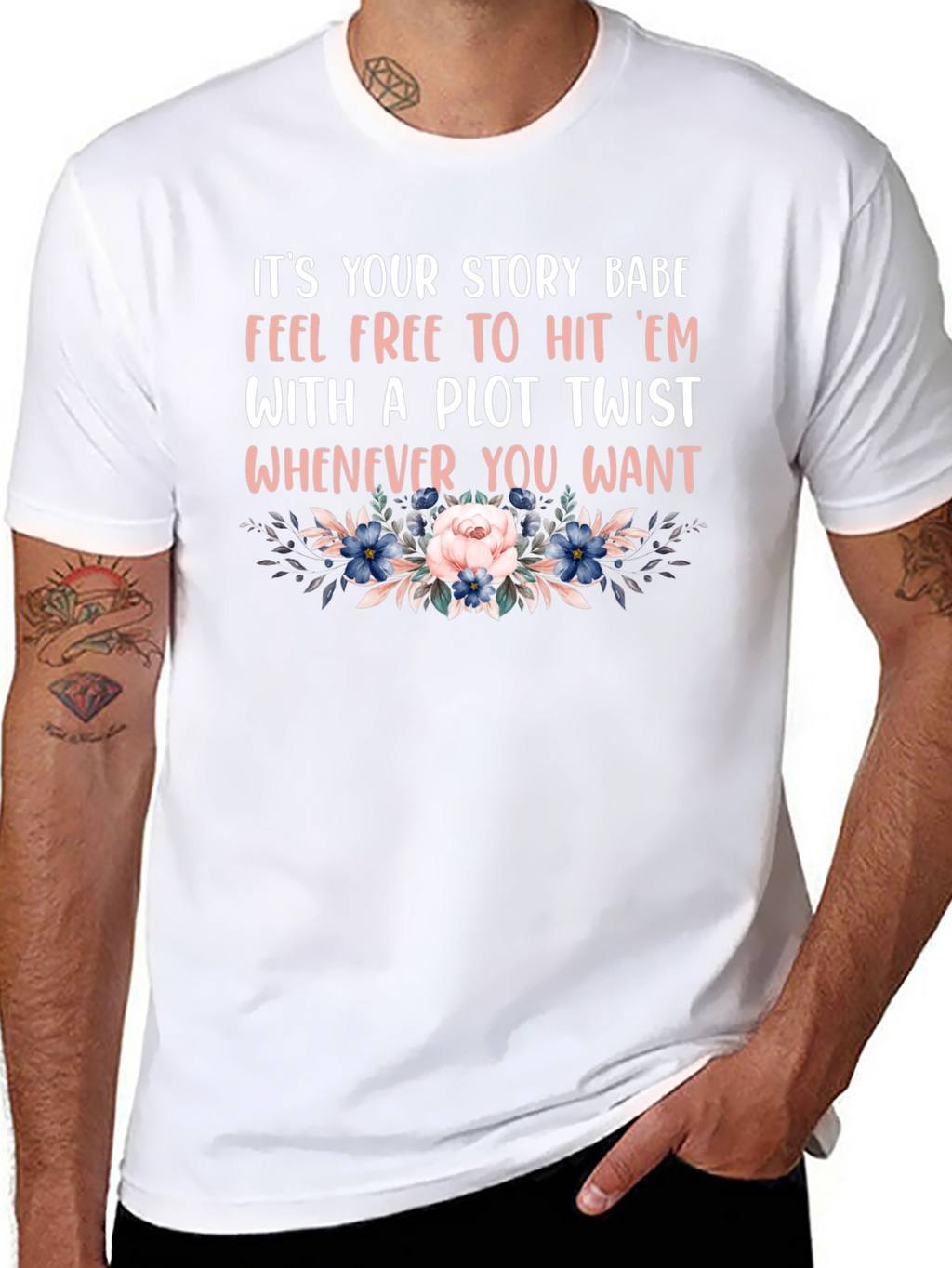 Plot Twist Floral Graphic Tee