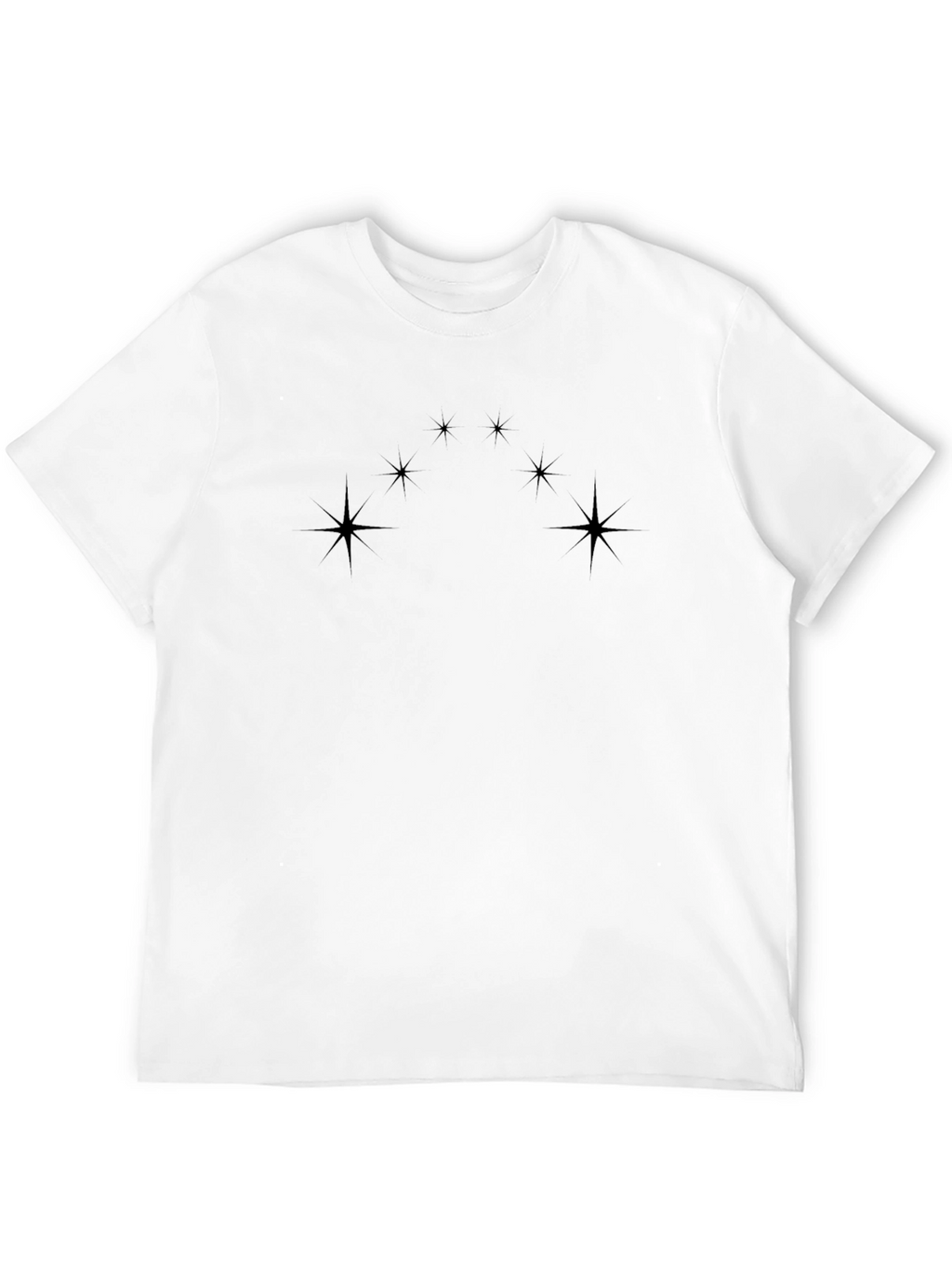 Black Starry Crew Neck T-Shirt