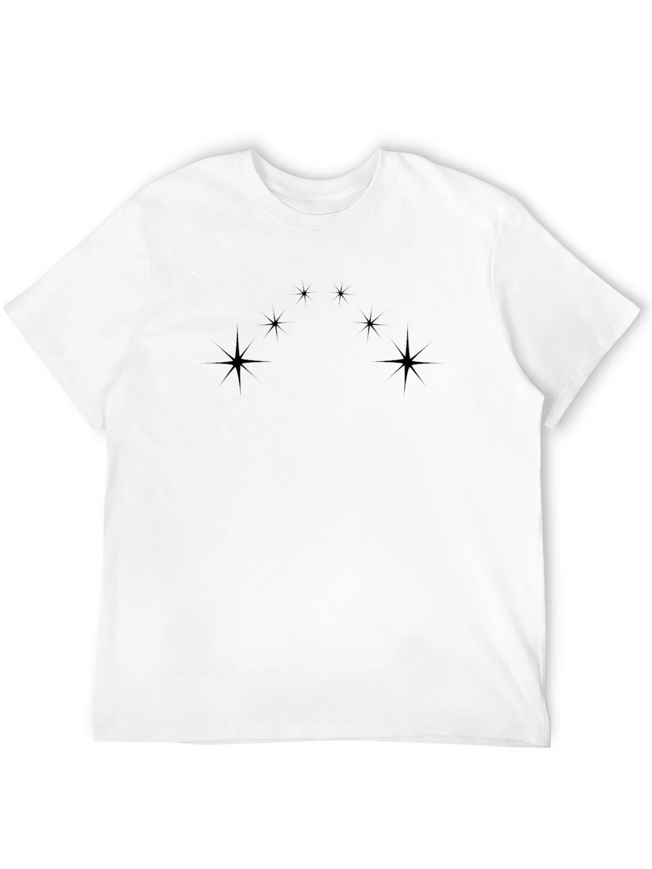 Black Starry Crew Neck T-Shirt