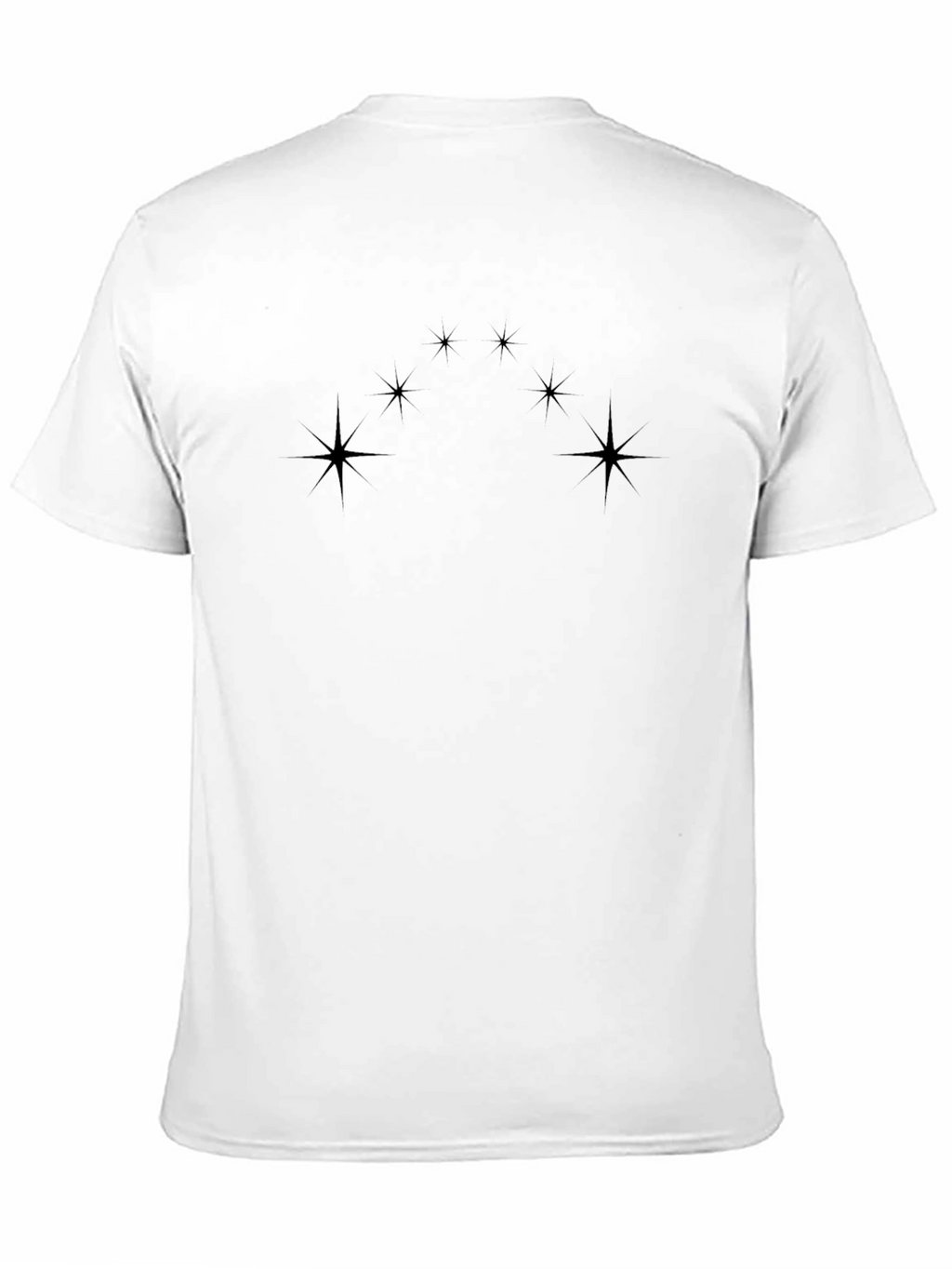 Black Starry Crew Neck T-Shirt