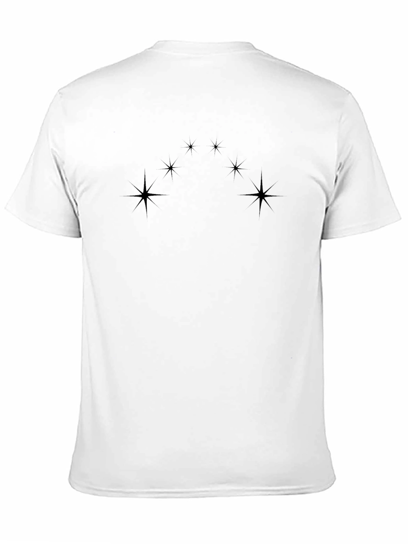 Black Starry Crew Neck T-Shirt
