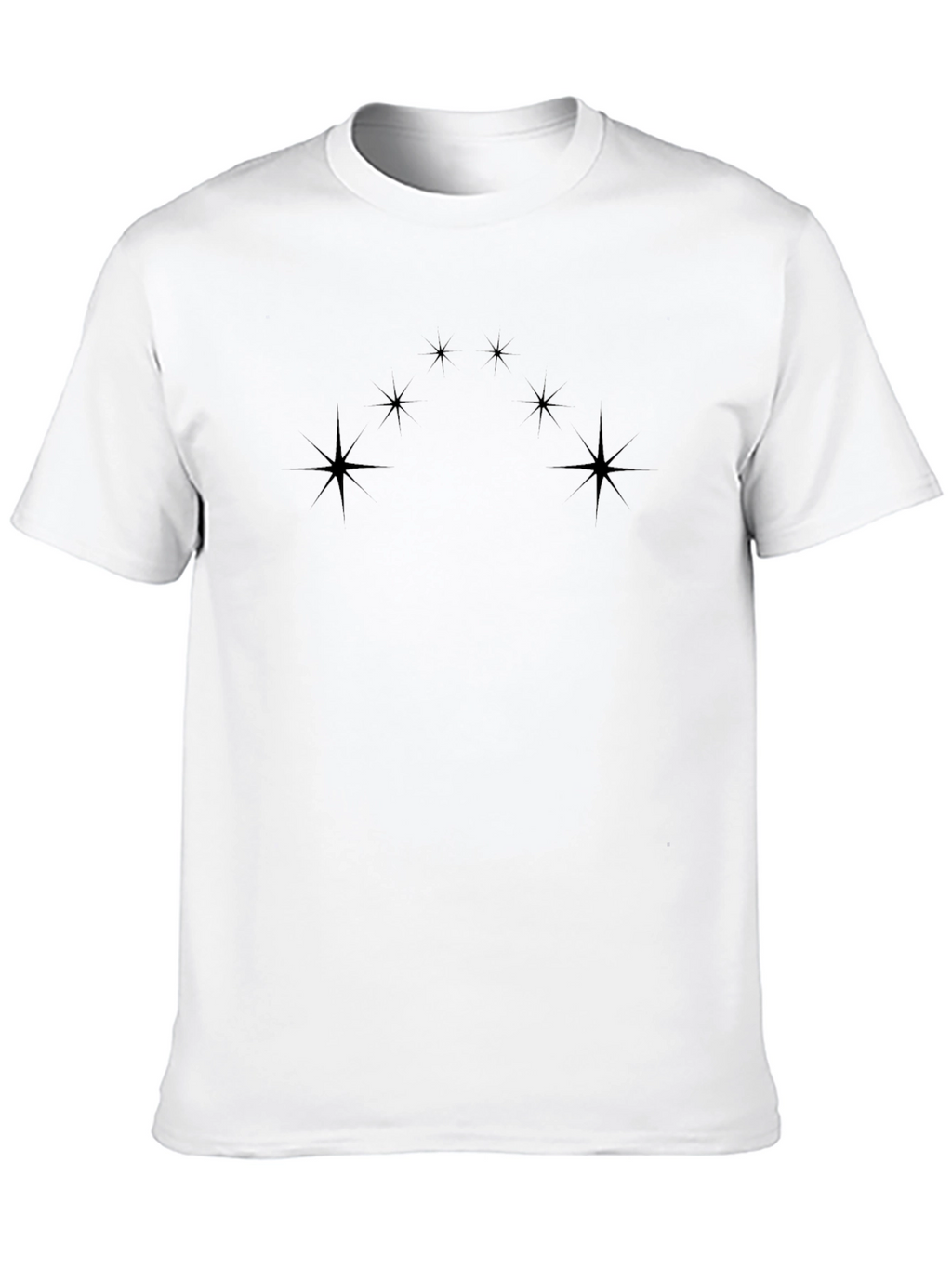 Black Starry Crew Neck T-Shirt
