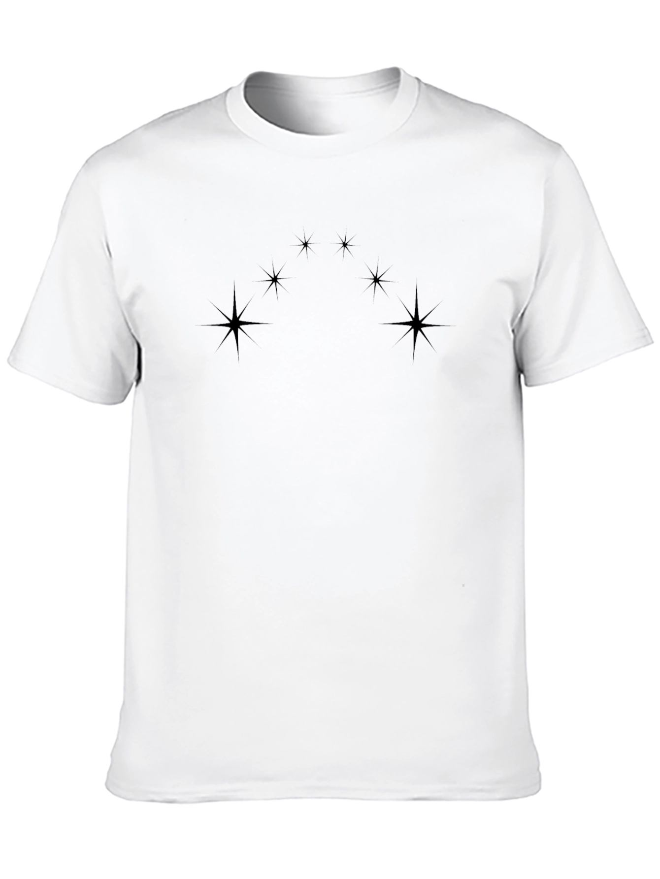 Black Starry Crew Neck T-Shirt