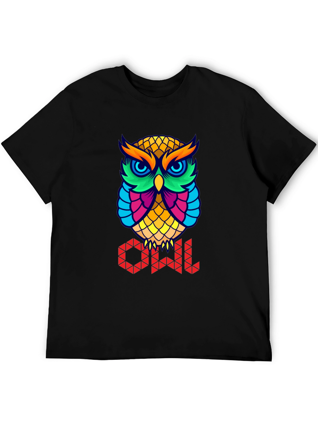 Colorful Owl Graphic T-Shirt