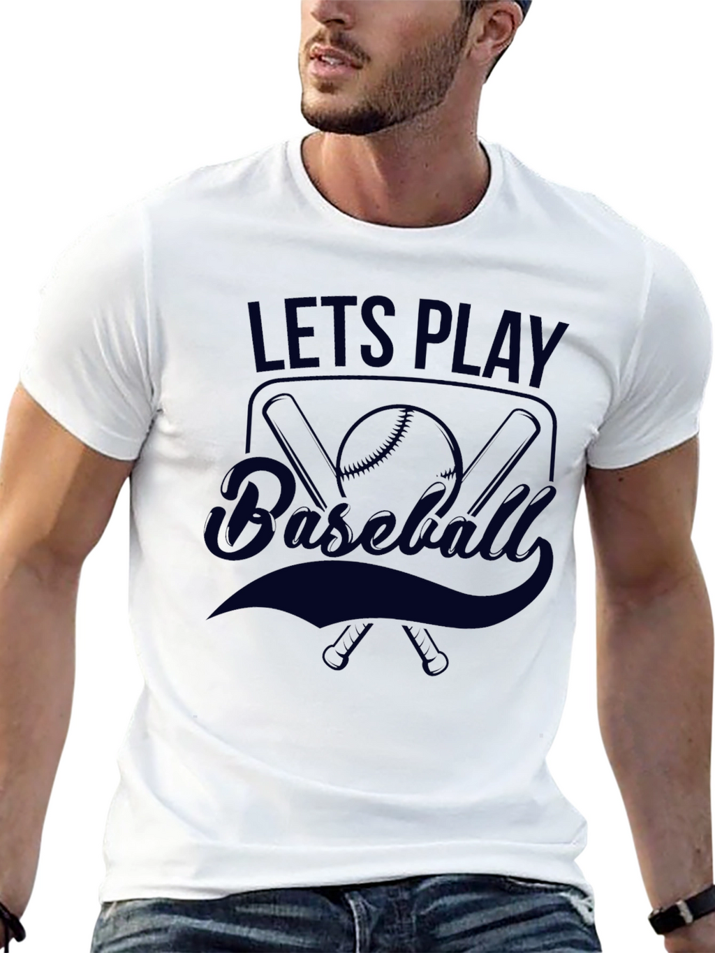 Lets Play Baseball Graphic Tee