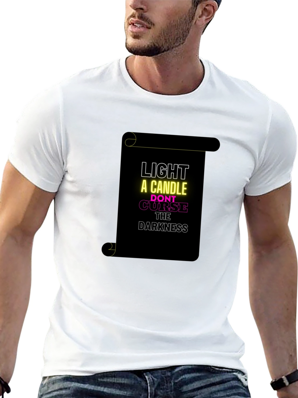 Inspirational Graphic T-Shirt - Light a Candle