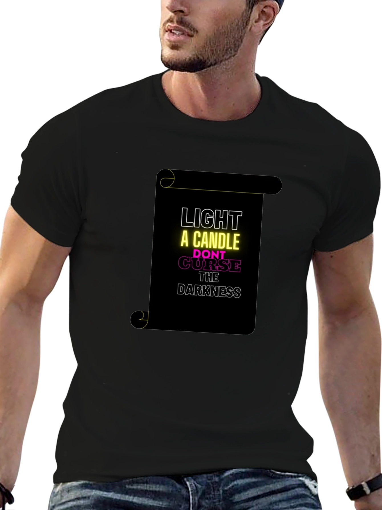Inspirational Graphic T-Shirt - Light a Candle